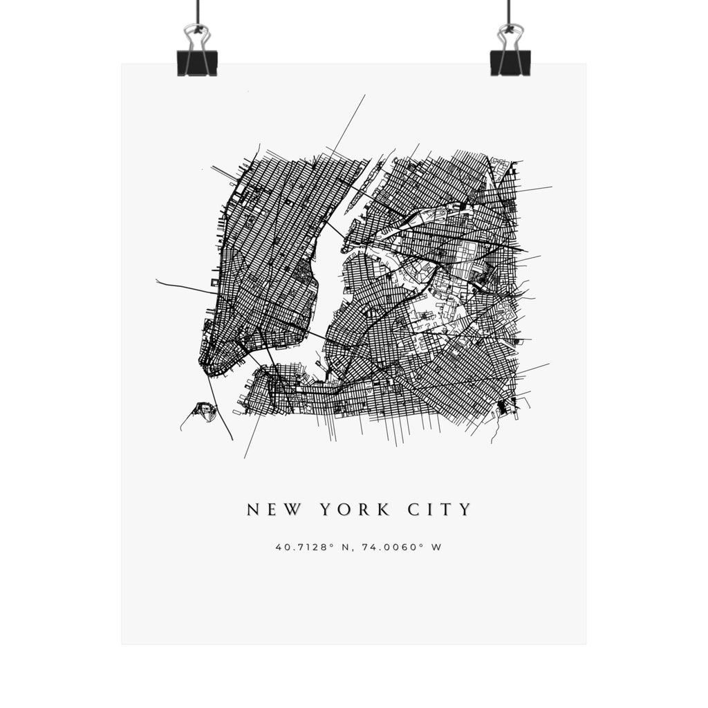 New York City Map Poster