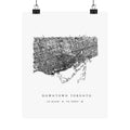 Downtown Toronto Matte Map Poster