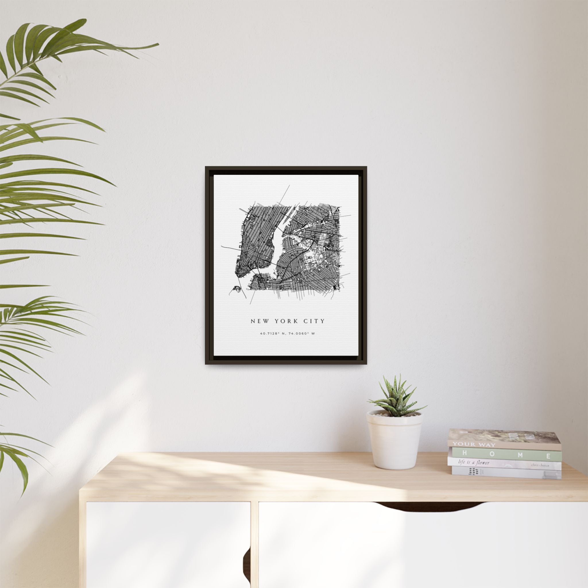 Framed New York City Map Art