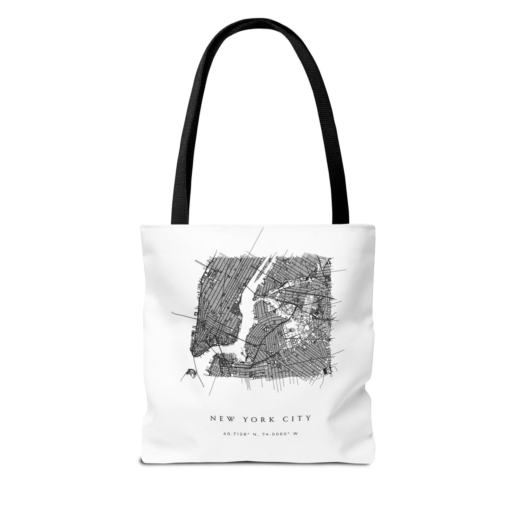 New York City Map Tote Bag