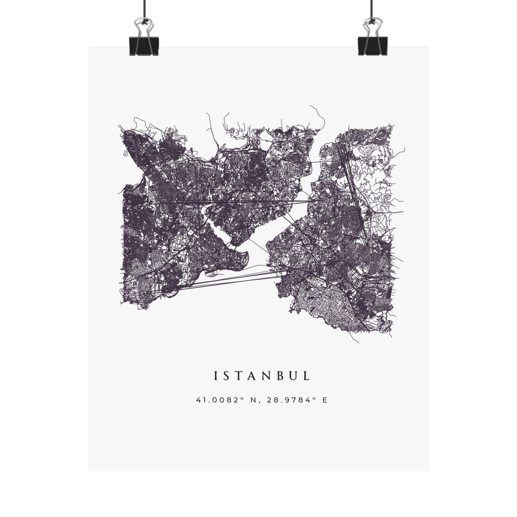 Istanbul City Map Poster