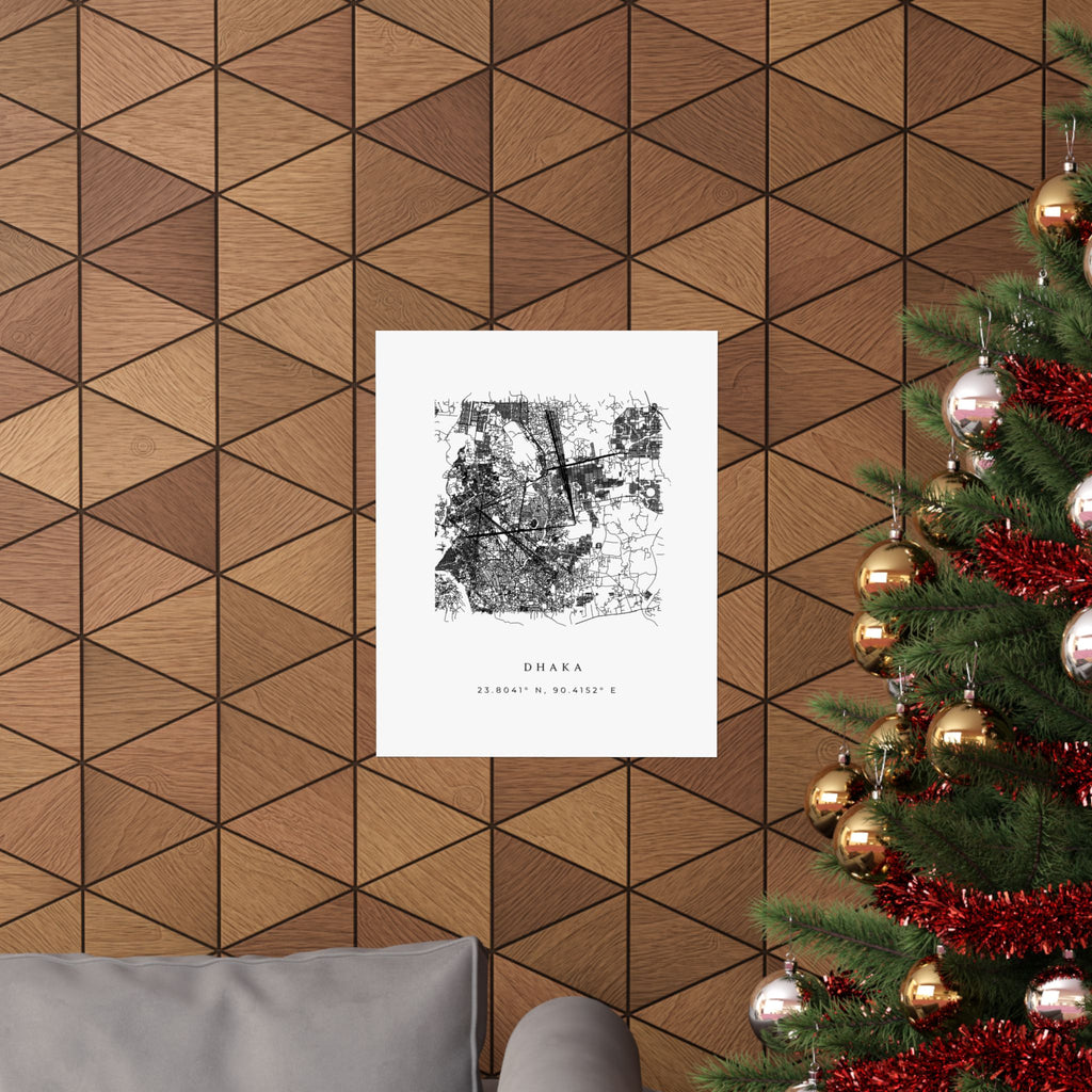 Dhaka City Map Poster