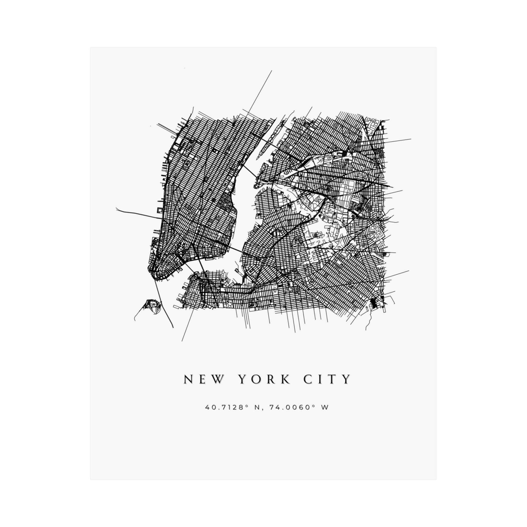 New York City Map Poster