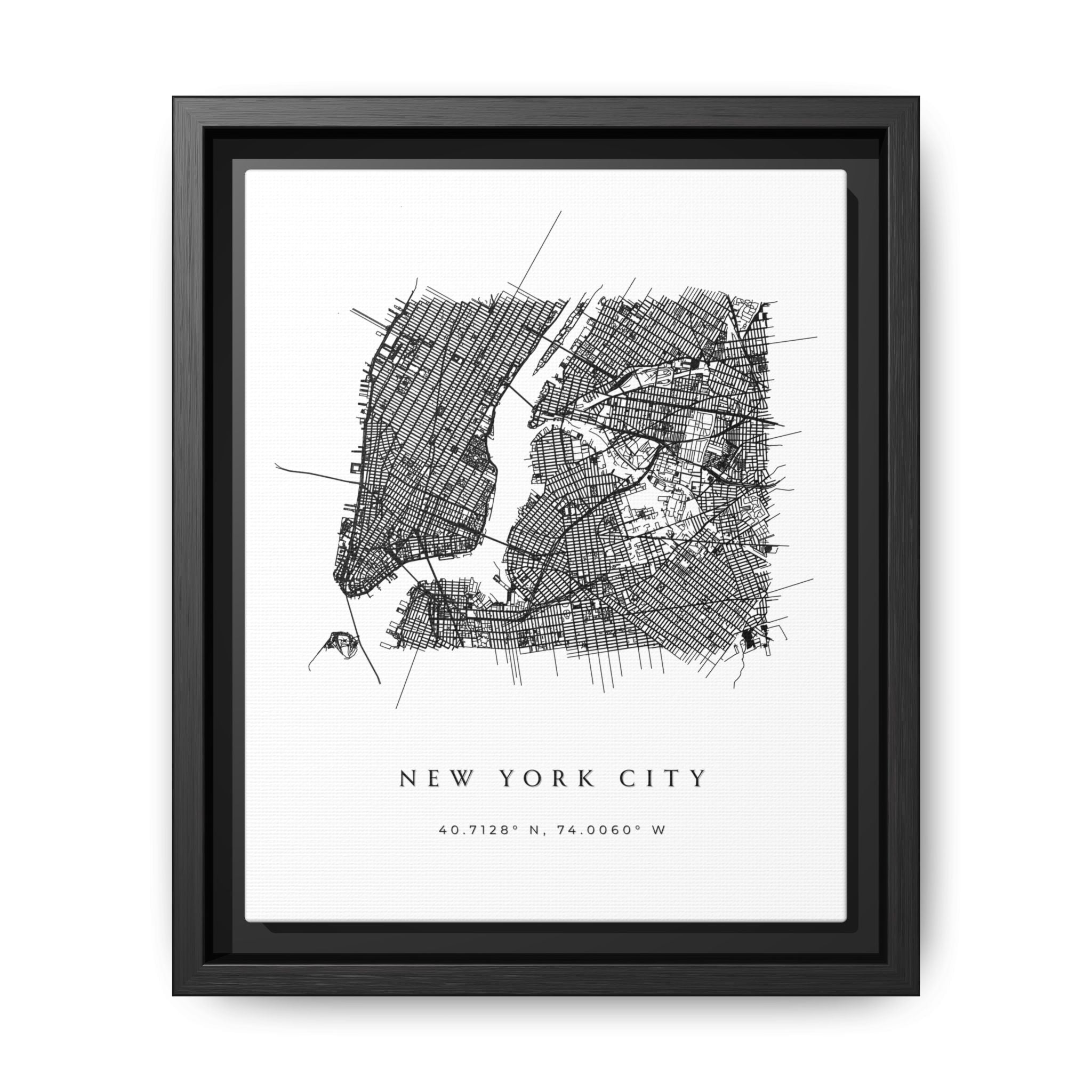 Framed New York City Map Art