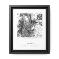 Framed Dhaka City Map Art