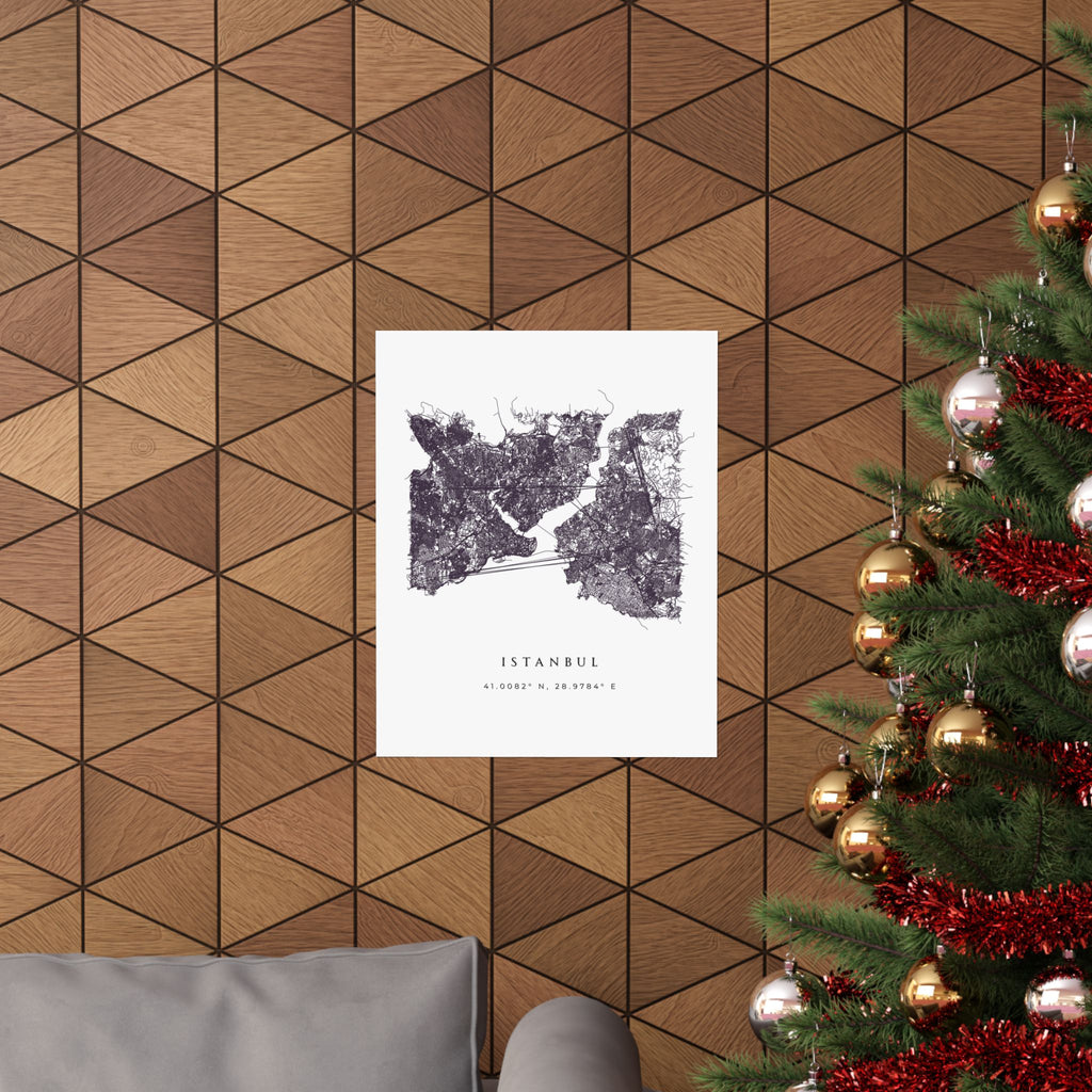 Istanbul City Map Poster