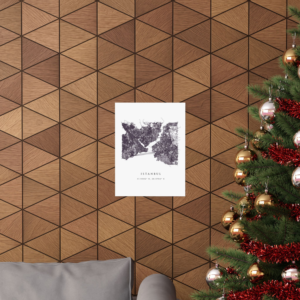 Istanbul City Map Poster