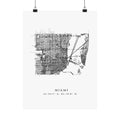 Miami Matte Map Poster