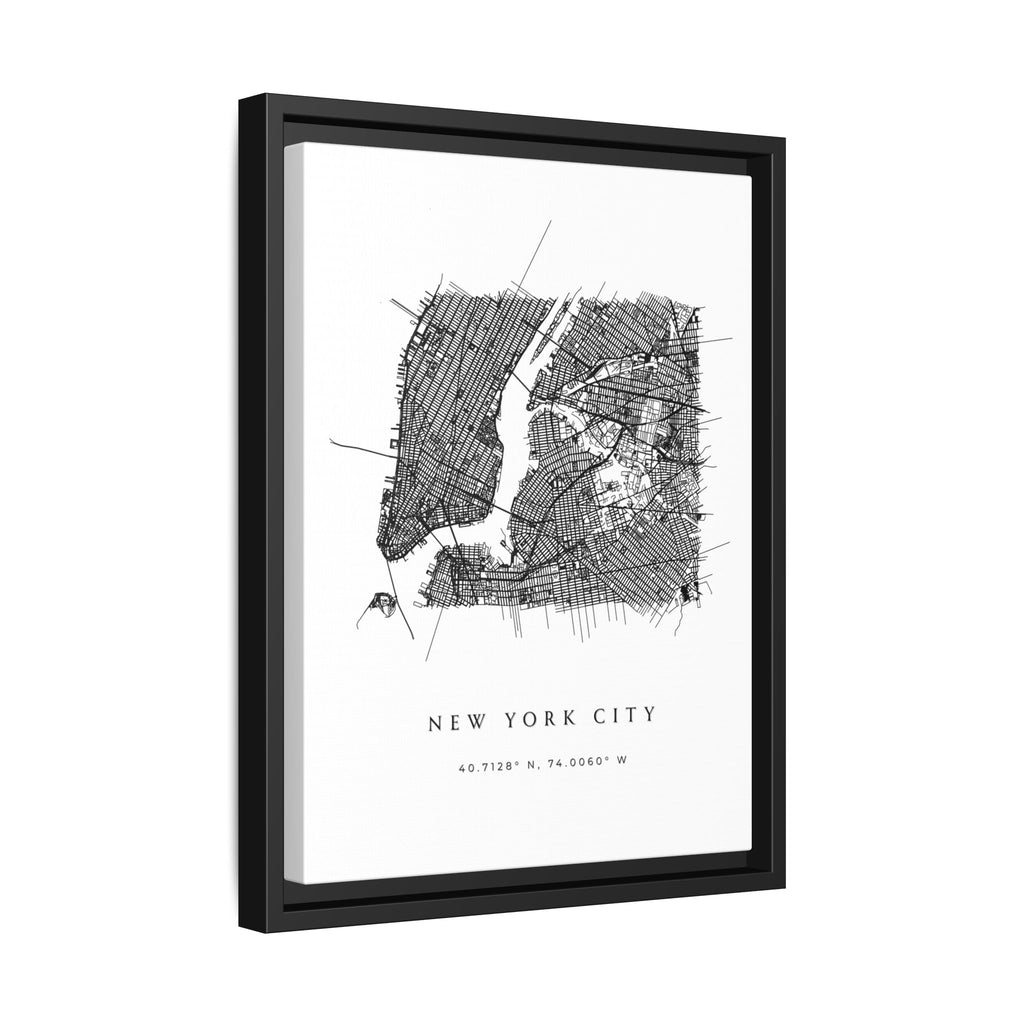 Framed New York City Map Art