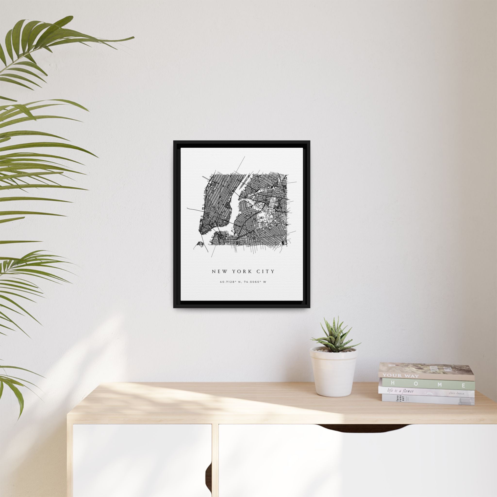 Framed New York City Map Art