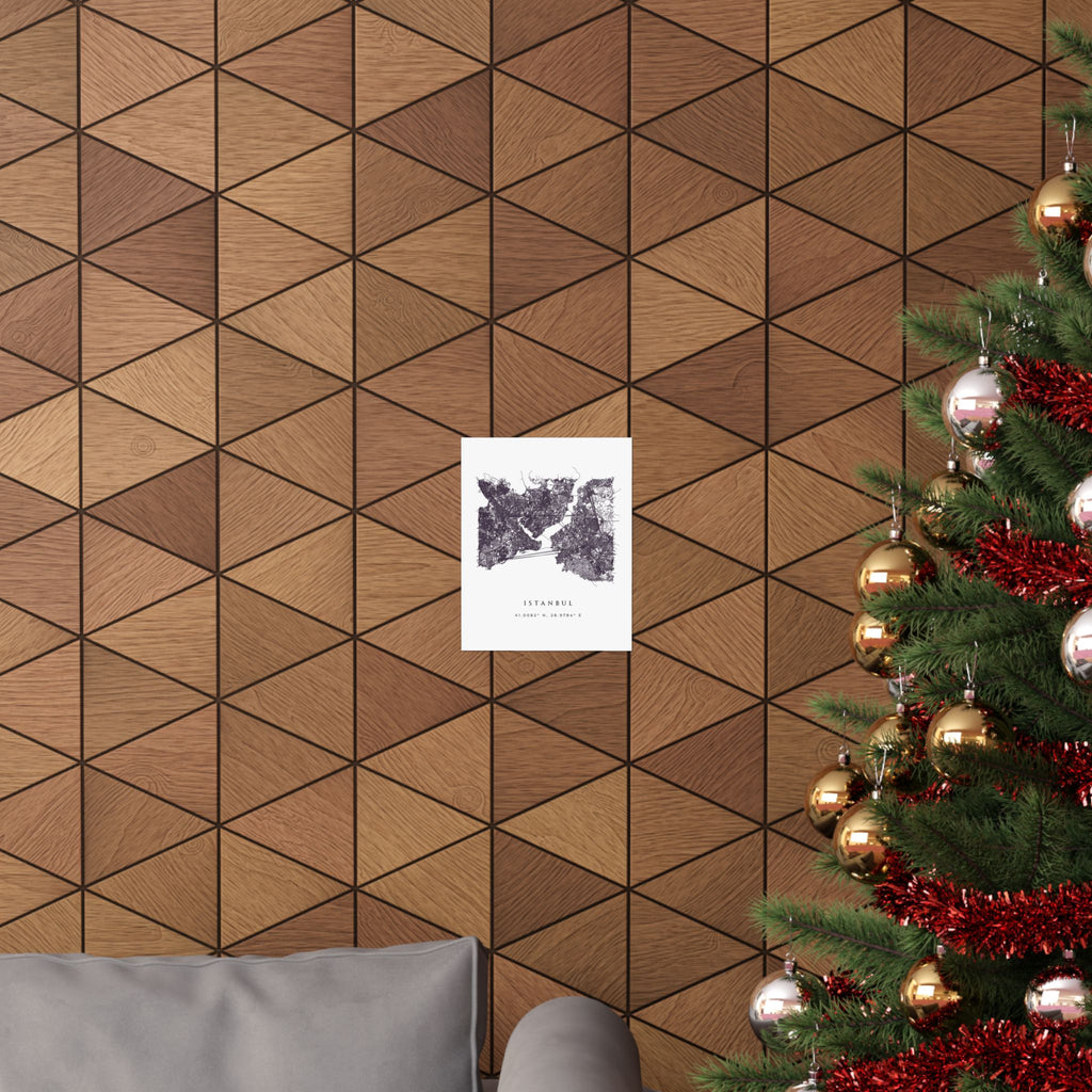 Istanbul City Map Poster
