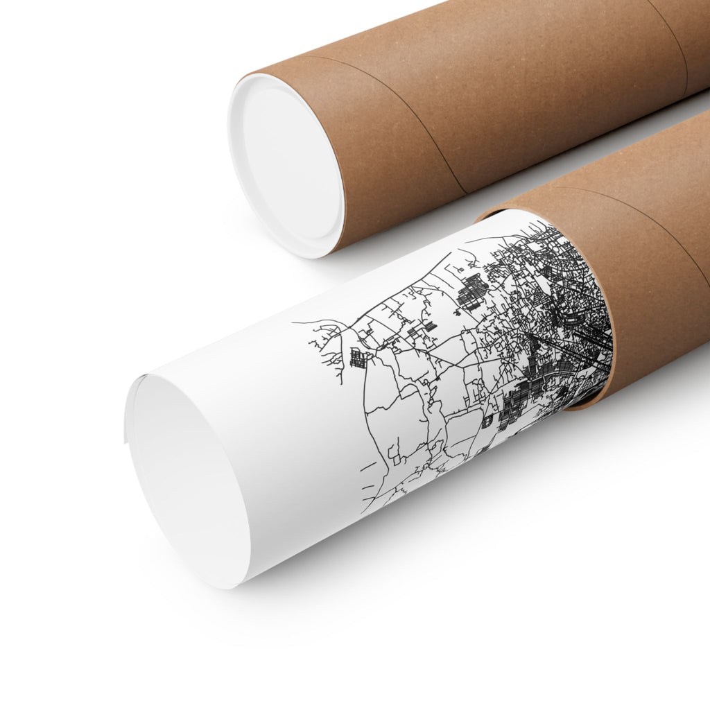 Dhaka City Map Poster