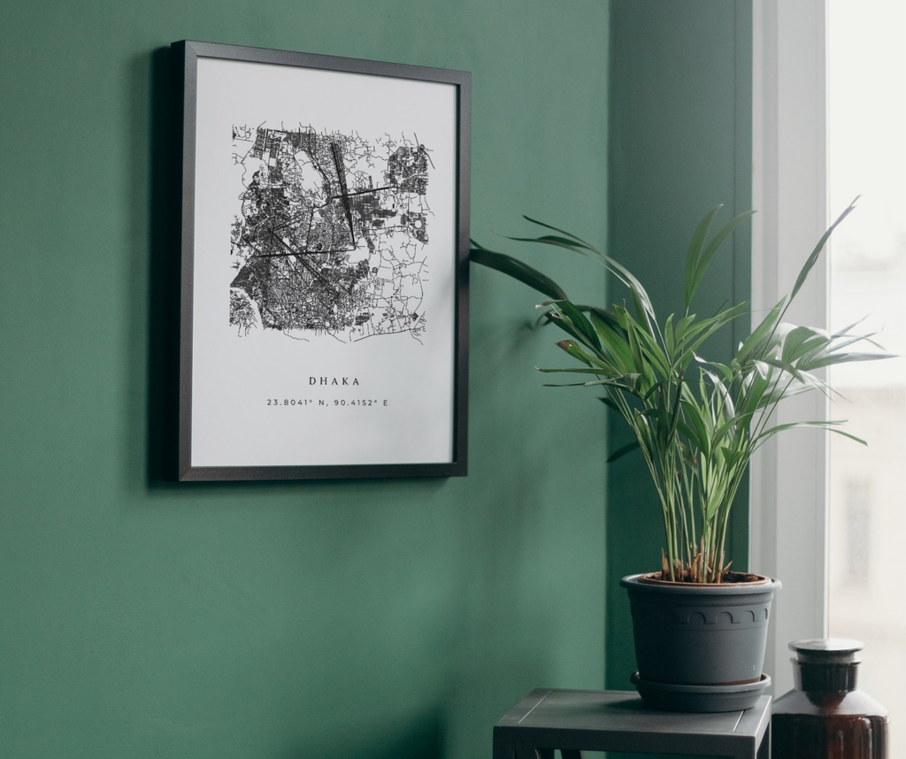 Dhaka City Map Poster