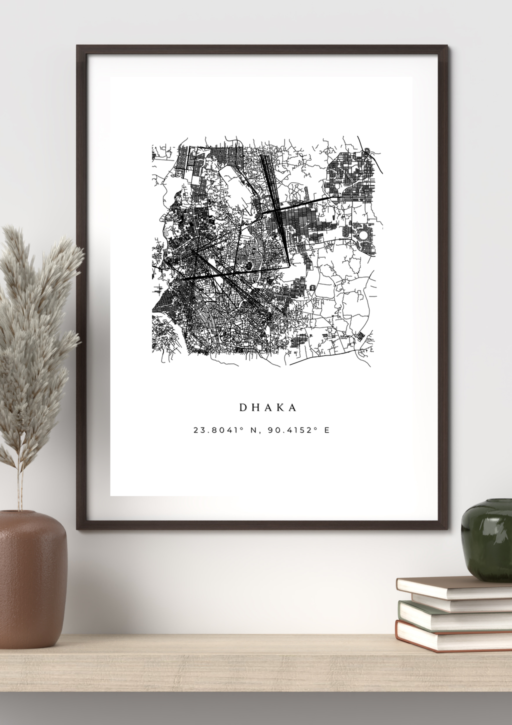 Dhaka City Map Poster