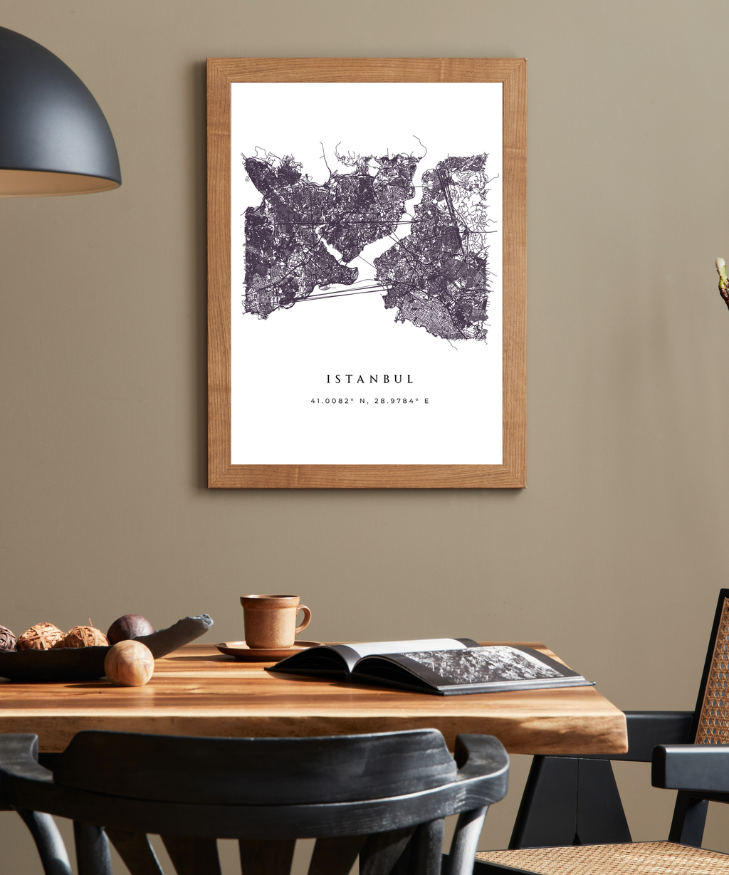 Istanbul City Map Poster