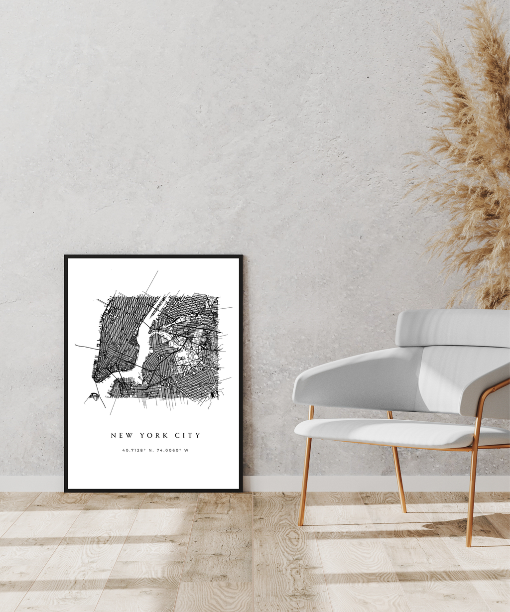 New York City Map Poster